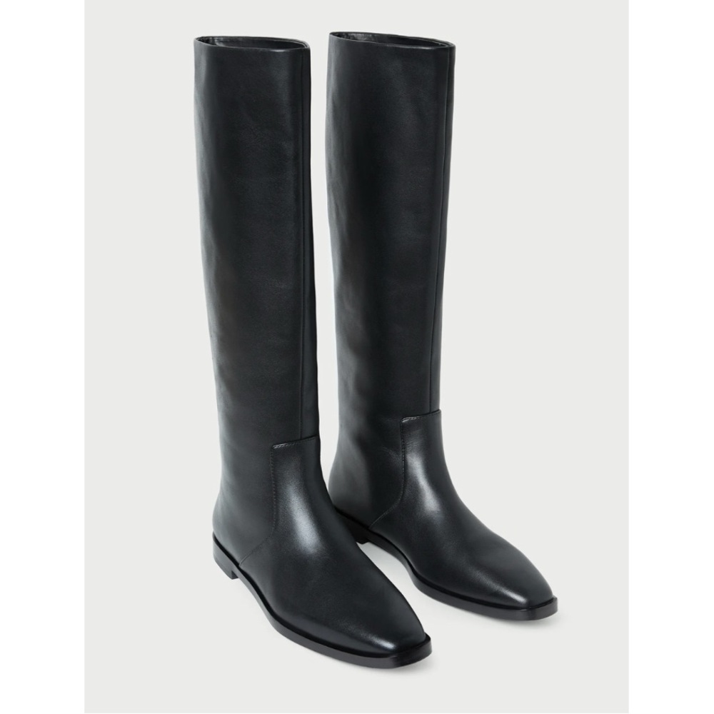 NEW IN BOX Loeffler Randall Black Tilly Leather Boots 7.5